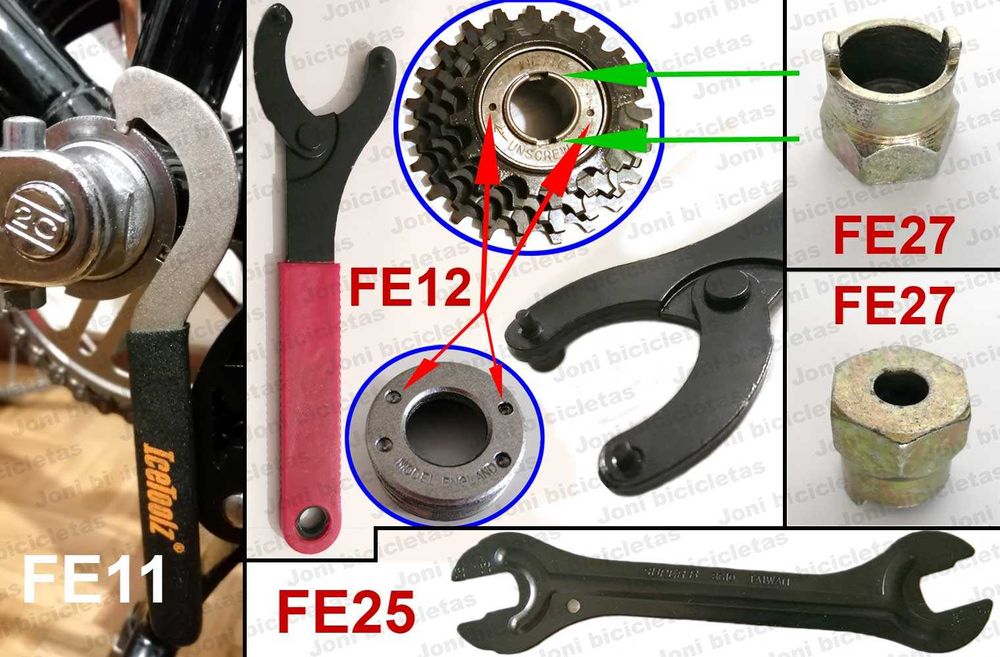 Ferramentas de manutenção, reparação e restauro de bicicleta
