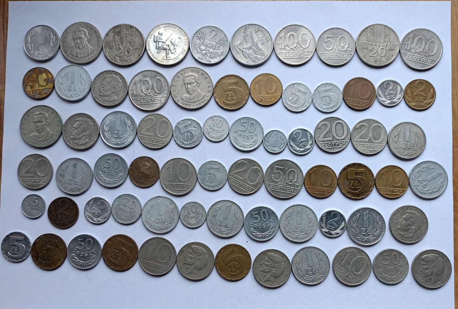 Monety z PRL 70 sztuk