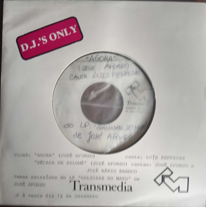 José Afonso	- - - - -		Agora / Década de Salomé	- - - - -	Single