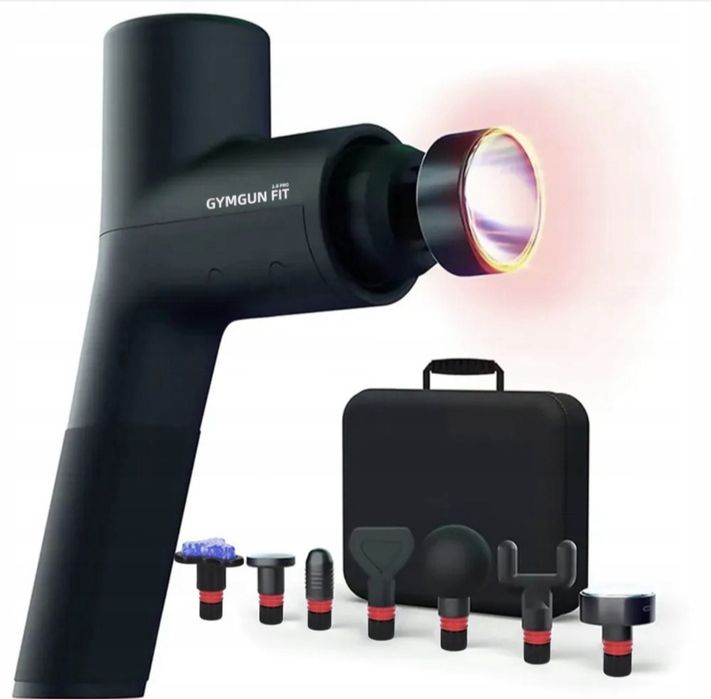 DUŻY MASAŻER Extralink Gymgun Fit 2 PRO Pistolet do masażu 7 głowic 6