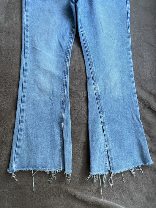 Spodnie dzwony szerokie szarpane nogawki Reserved 152cm jeansy