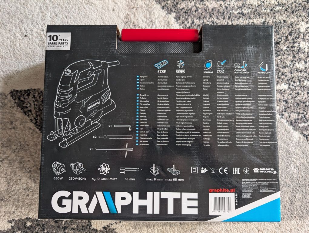 Wyrzynarka Graphite 58G067 650W