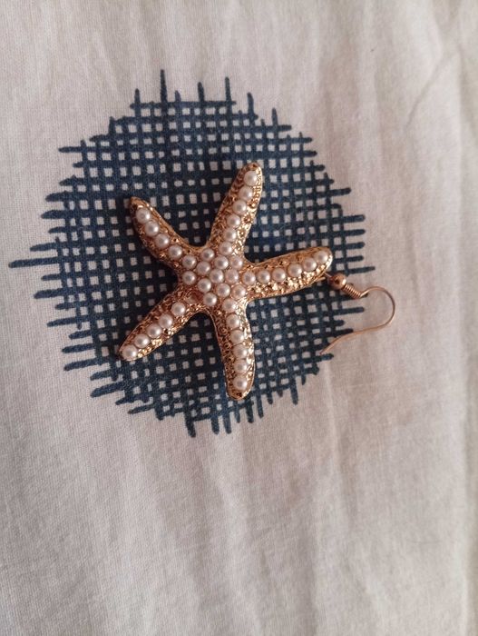 Brincos novos, em forma de estrela do mar
