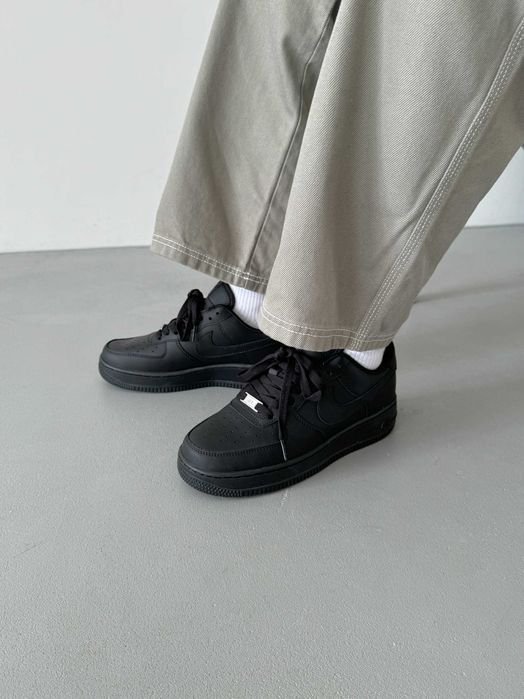 Мужские кроссовки Nike Air Force Black Classic F1. 40-45