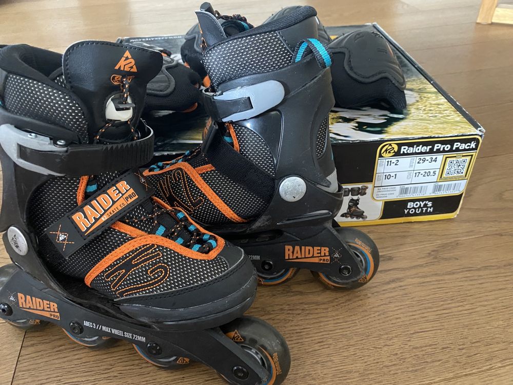 Rolki K2 Raider Pro Pack 29-34 (rolki plus ochraniacze)