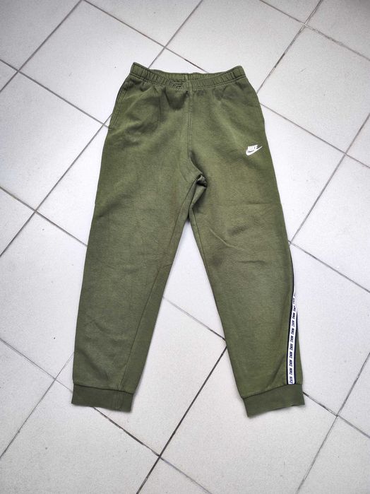 Spodnie dresowe Nike bawełniane dresy khaki r. M