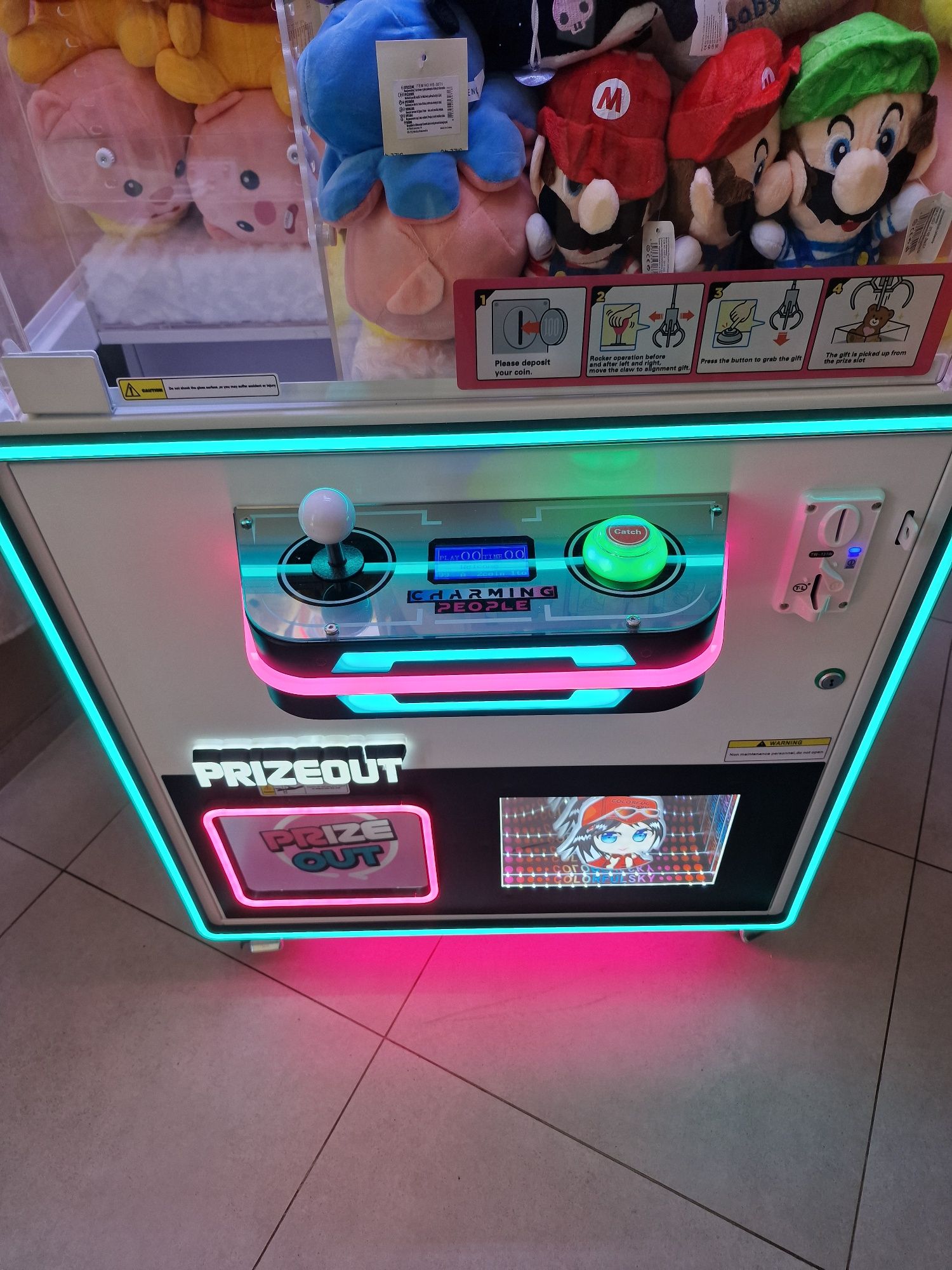 Automat na maskotki zarobkowy Lapa szczęścia