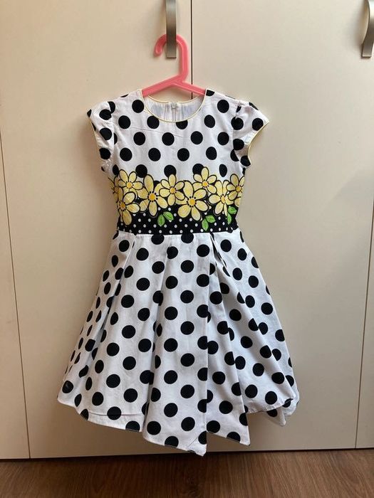 Sukienka w grochy, rozm. 128