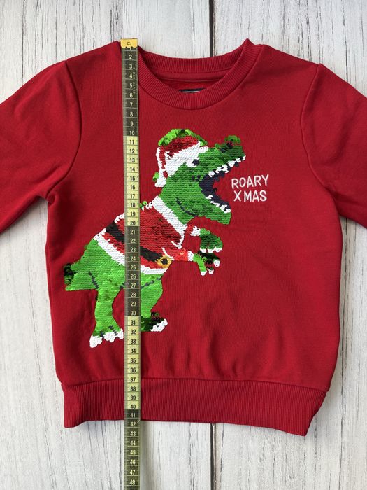 Świąteczna bluza C&A r. 110 dinozaur t-rex