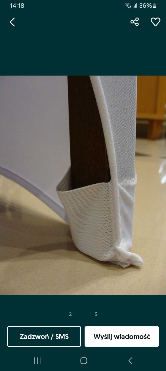 Pokrowce na krzesła elastyczne białe ecri ślub komunia chrzest 16szt