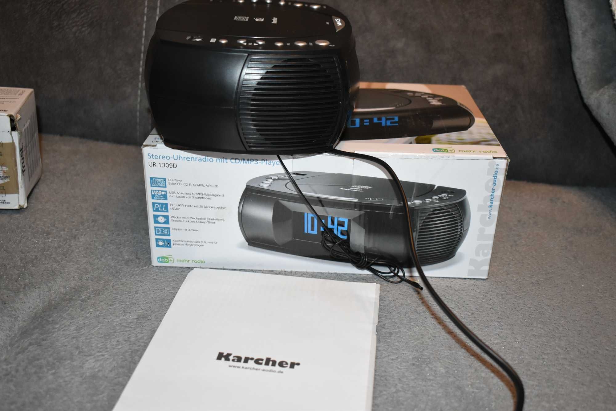 Radioodtwarzacz CD z budzikiem Karcher UR1309D z DAB+Gwarancja 12 m-cy
