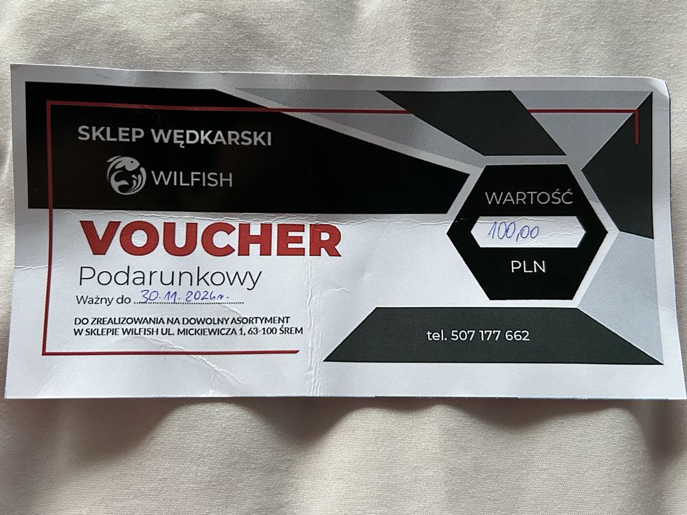 Voucher do sklepu wędkarskiego w Śremie