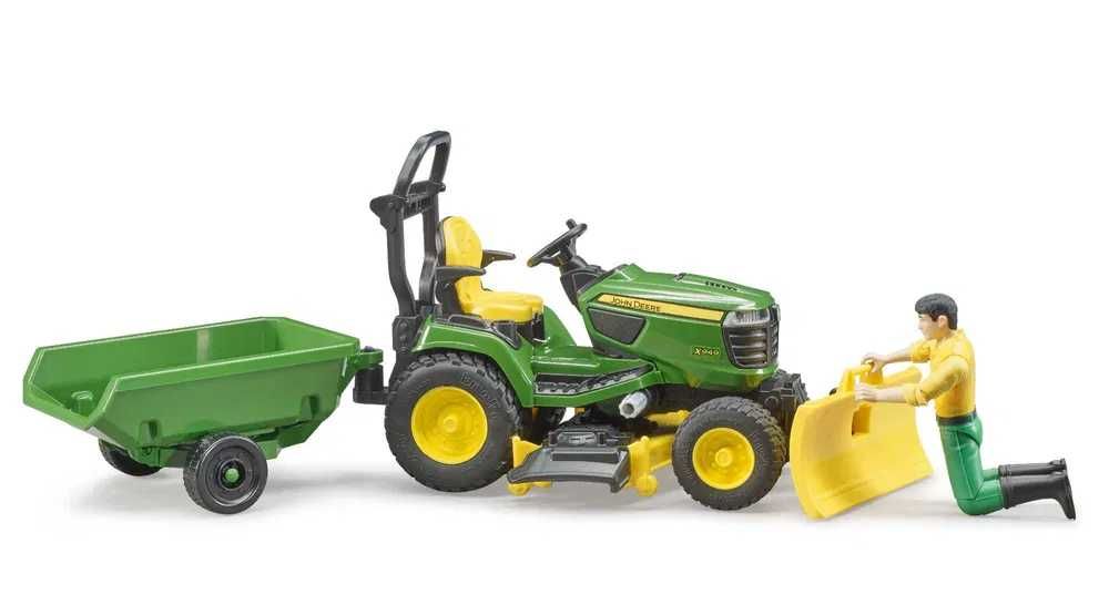 Bruder садовий трактор John Deere з причіпом та садівником. 62104