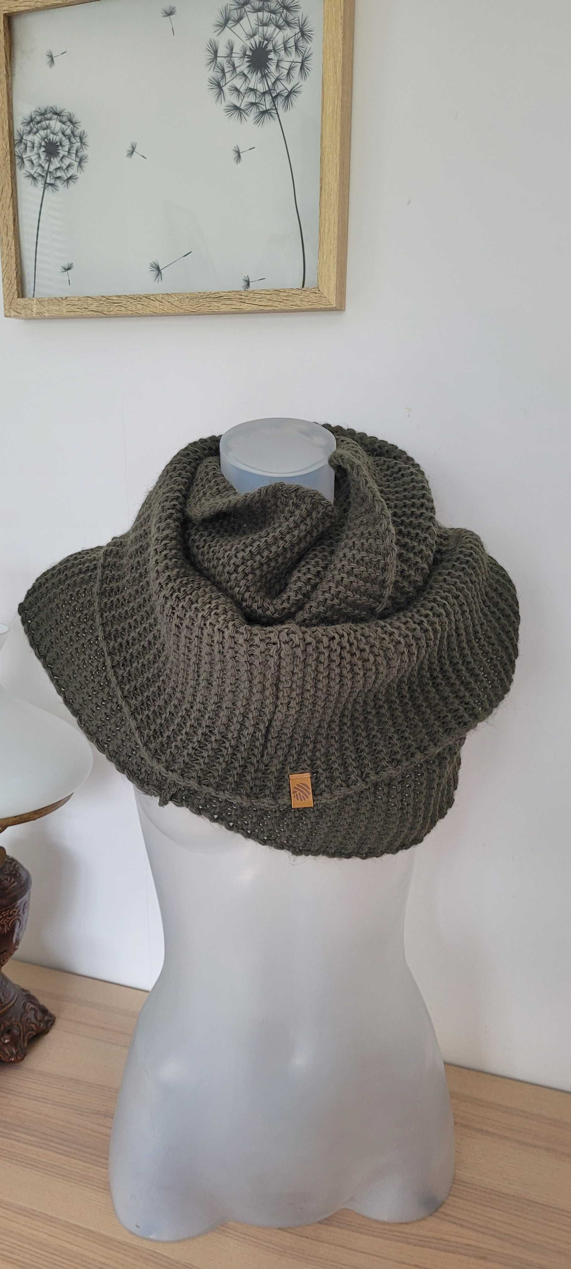 Zielony khaki komin PaMaMi,unisex