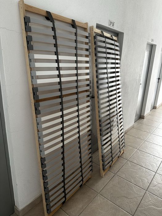 LÖNSET Estrado de ripas, 160x200 cm