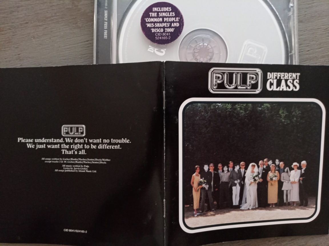 Pulp Different Class CD wydanie UK / Disco 2000
