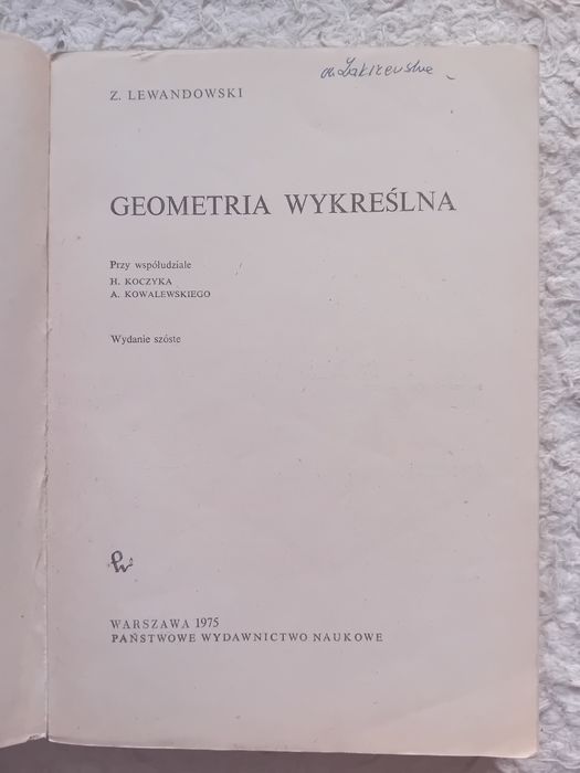 Geometria wykreślna Zbigniew Lewandowski