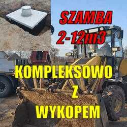 Szamba/zbiorniki 11m3 betonowe piwniczki Kompleksowo z wykopem