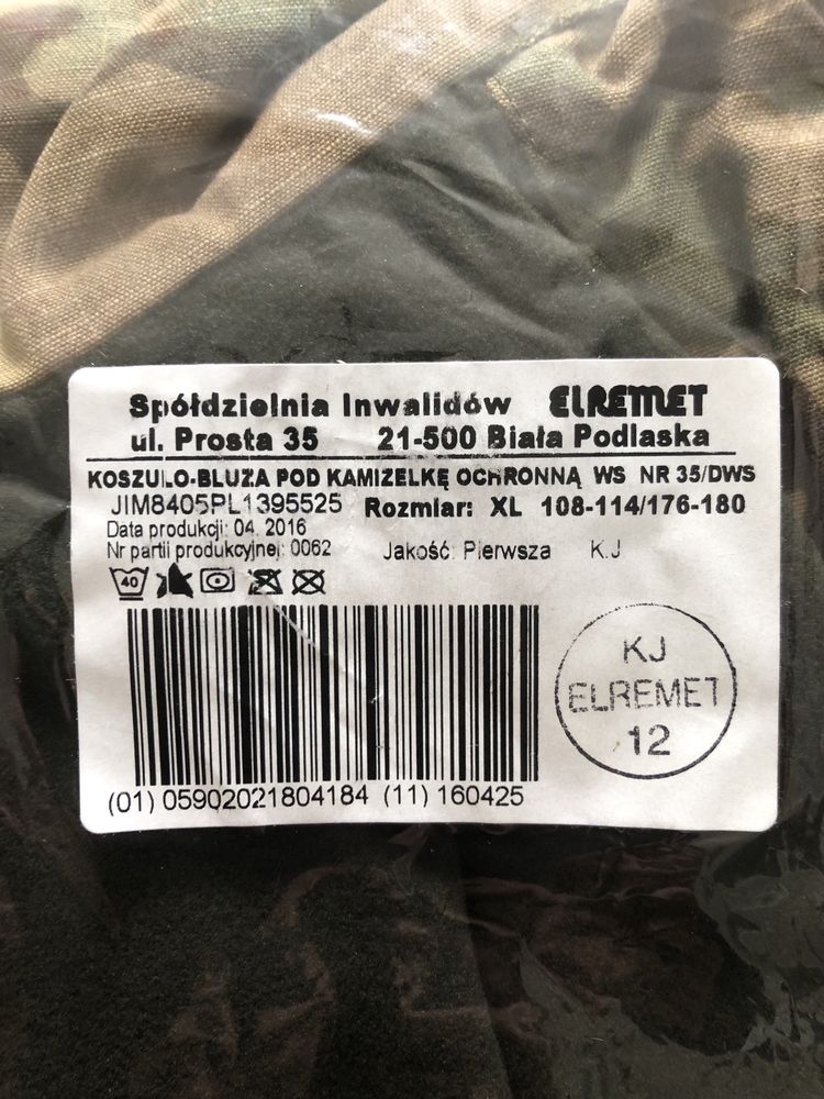 Combatshirt koszulobluza pod kamizelkę ochronna 35/DWS WS taktyczna