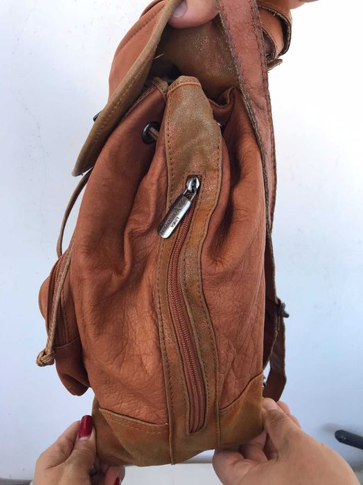 Сумка-рюкзак Valentini из  кожи, цвет МЕДОВЫЙ, производство Италия