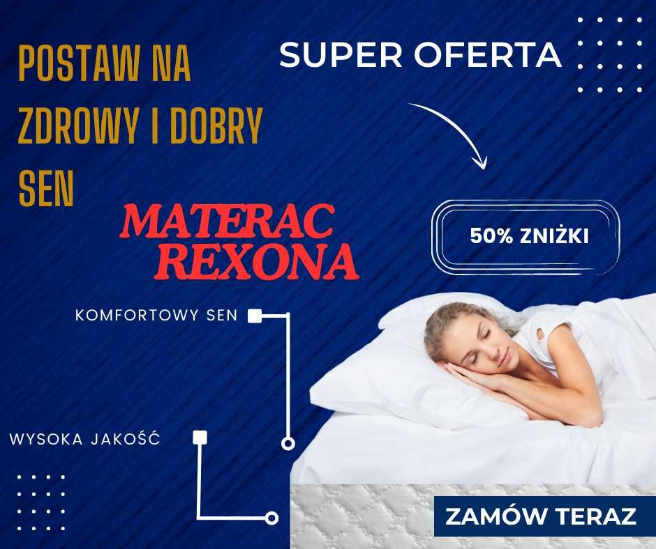 Materac REXONA 160/200 TWARDOŚĆ H3/H4 doskonały sen! OD PRODUCENTA