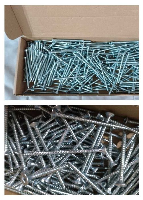 Lote de 300 parafusos 4,0 x 60 mm em aço (262)