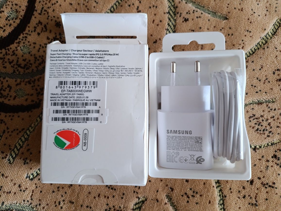 Зарядка на Samsung 25W. Зарядний кабель Toocki 100W