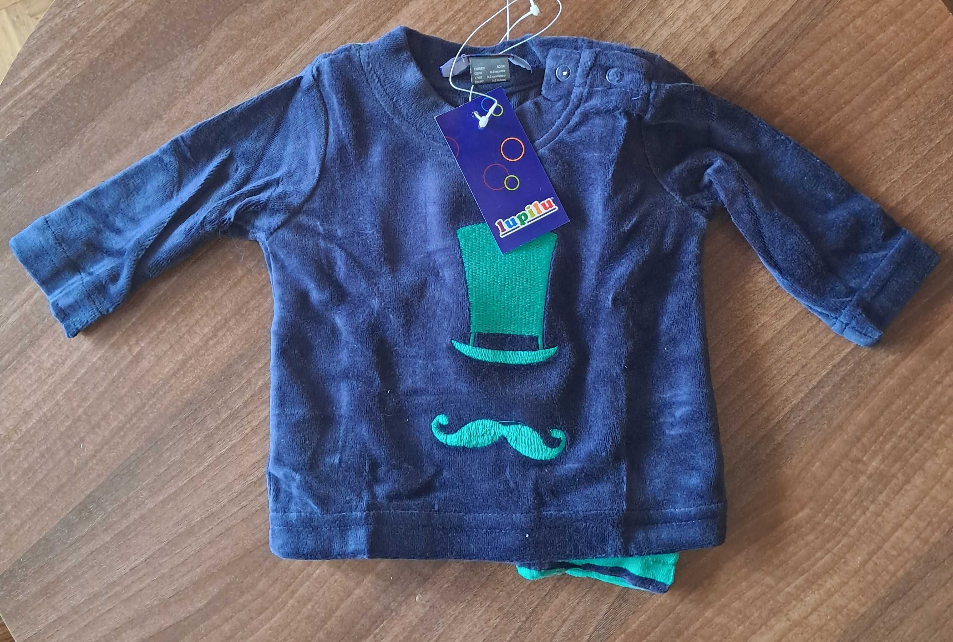 Dres niemowlęcy z weluru Lupilu rozmiar: 50/56.