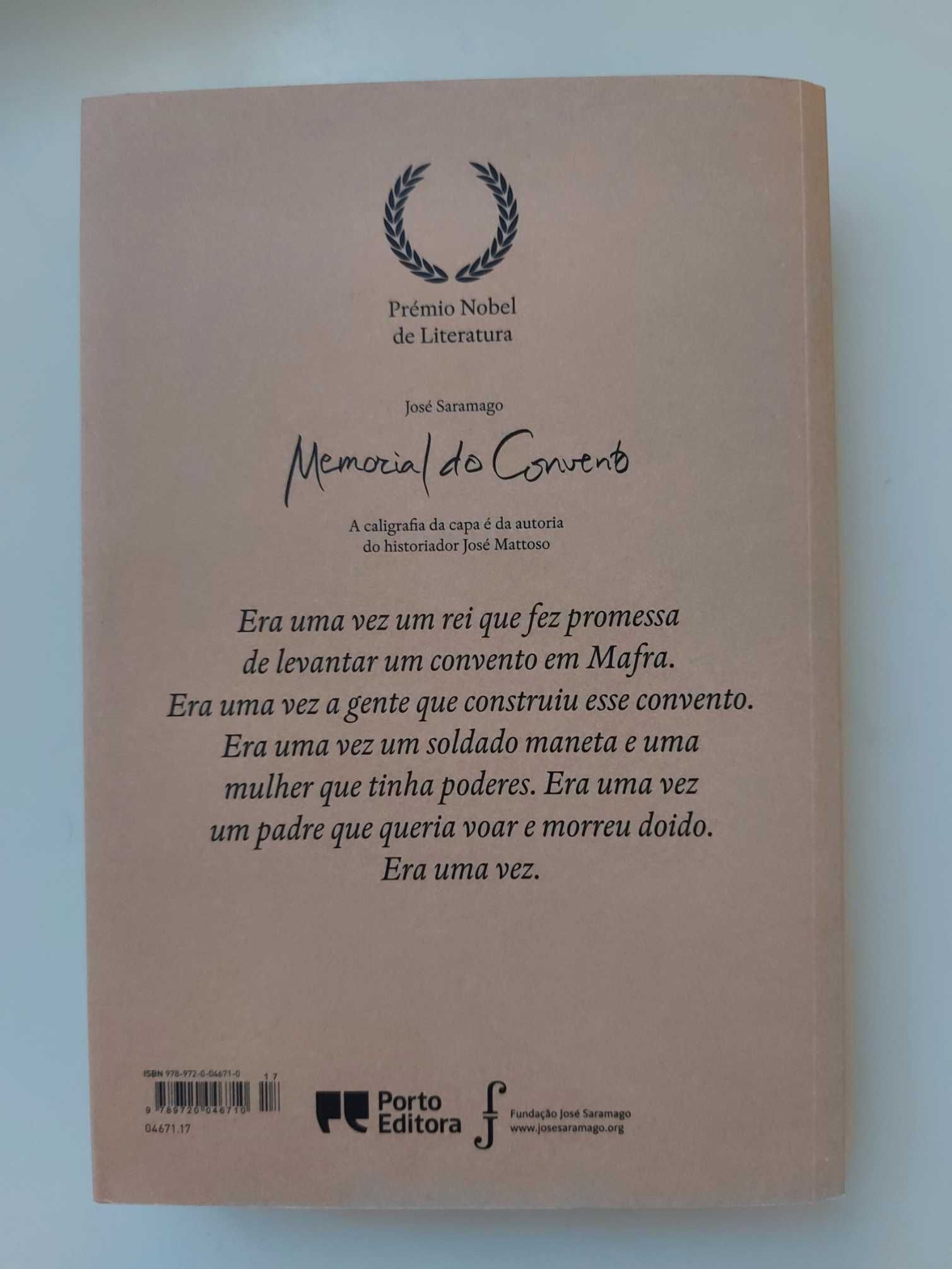 Livro Memorial do Convento (como novo)