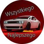 Opłatek na tort Urodziny Ford Mustang Auto Samochód Logo
