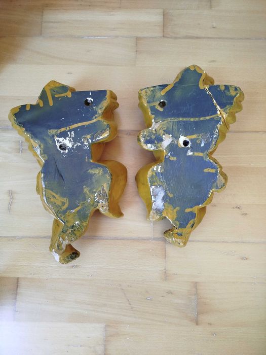 Par de antigas Esculturas de suspensão