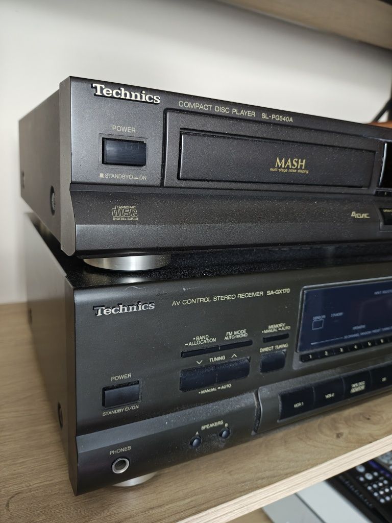 Wieża Technics 2 elementy Amplituner+ Cd sl-pg540a ,sa-gx170