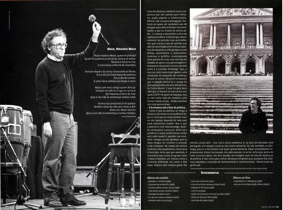 José Afonso	- - -		Cais	- - - - -	Revista