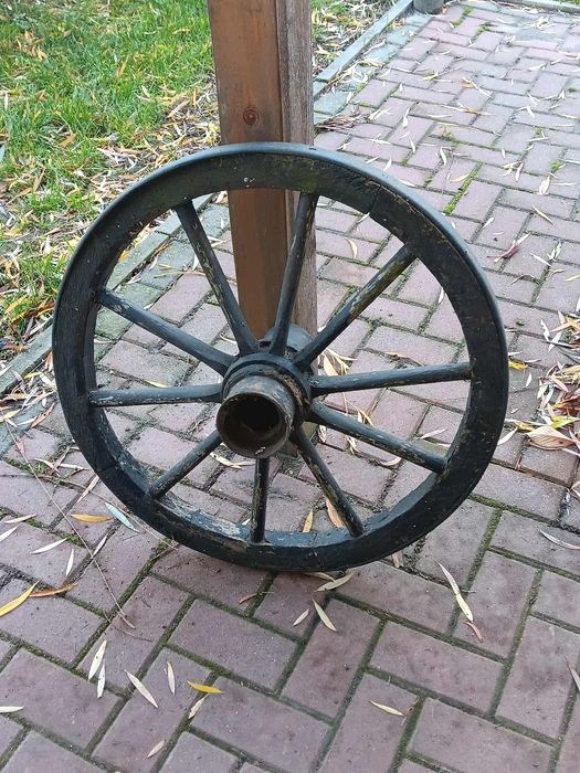 Drewniane koła do wozu ozdoba ogrodowa 2 szt