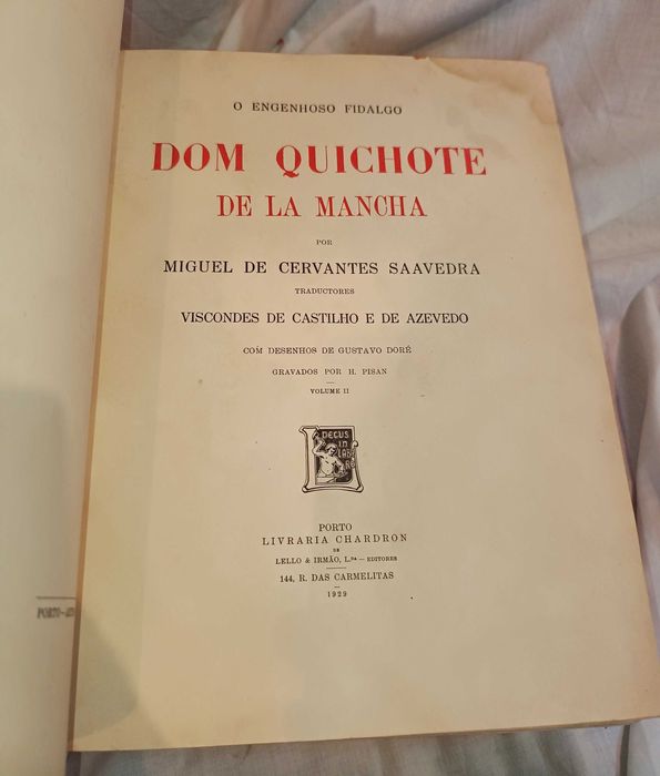 Livro O Engenhoso Fidalgo D. Quichote de la Mancha