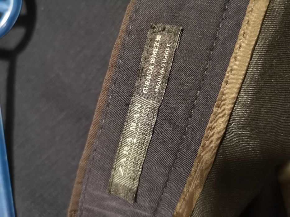 ZARA eleganckie spodnie brąz garniturowe 38/M