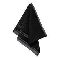 Czarny Ręcznik 30X30 Welur 100% Bawełna