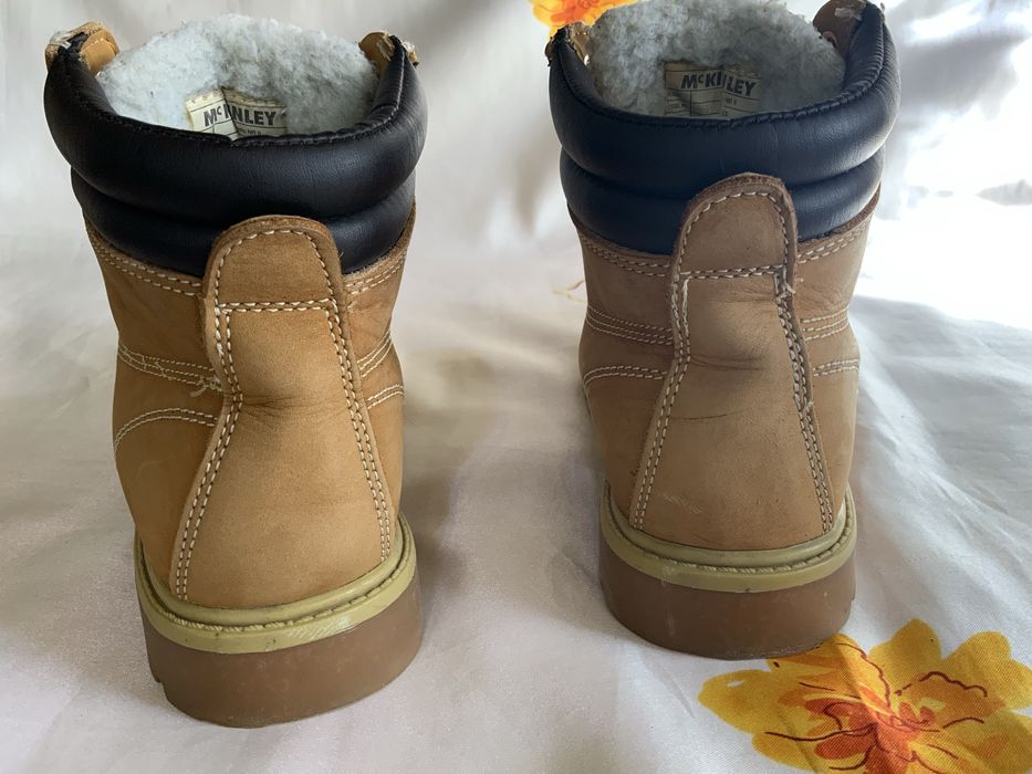 Кожаные зимние ботинки на меху M’Kinley. Размер 39, стелька 25.5 см