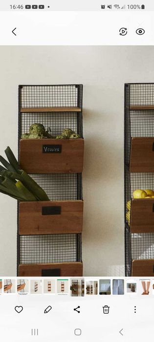 Regał Zara Home metalowo-drewniany