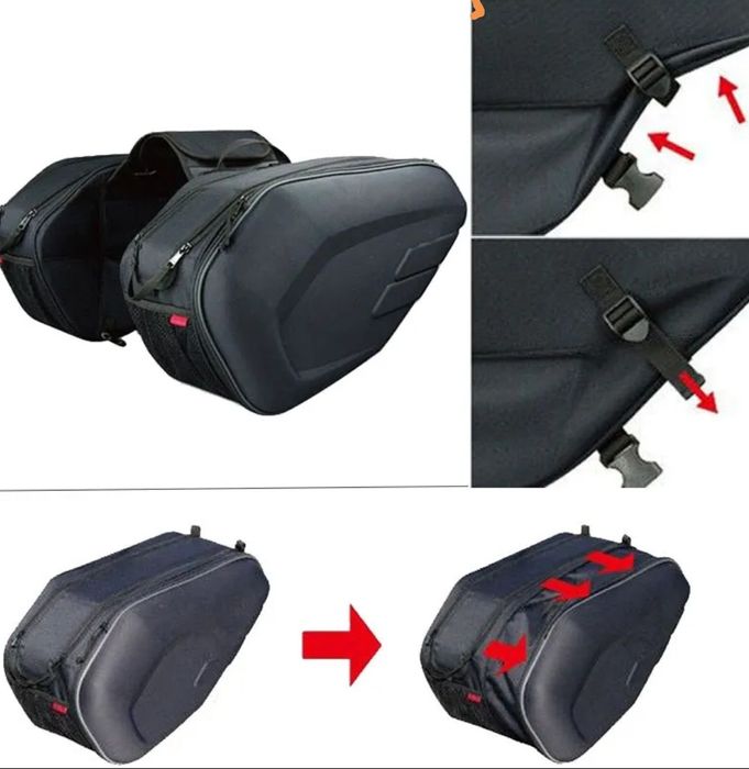 Alforges / Malas Laterais Semi Rígidos Extensíveis (NOVOS )