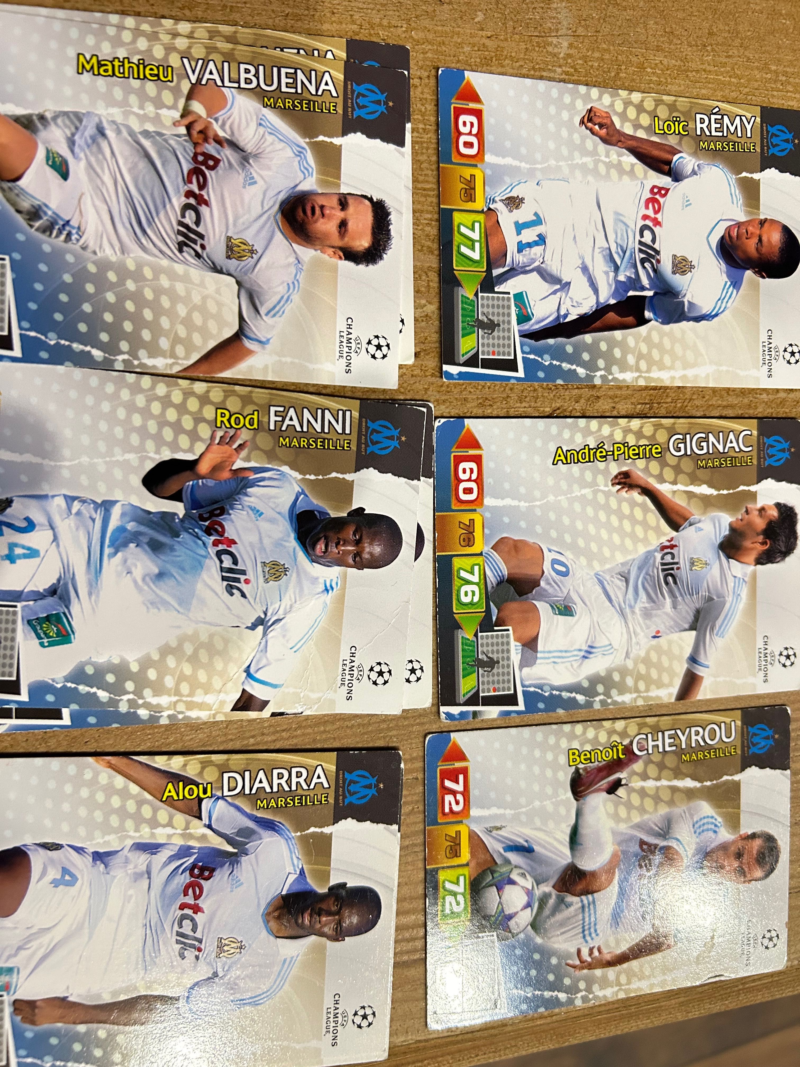 Panini Olimpique Marsylia champions league 11/12 10 kart