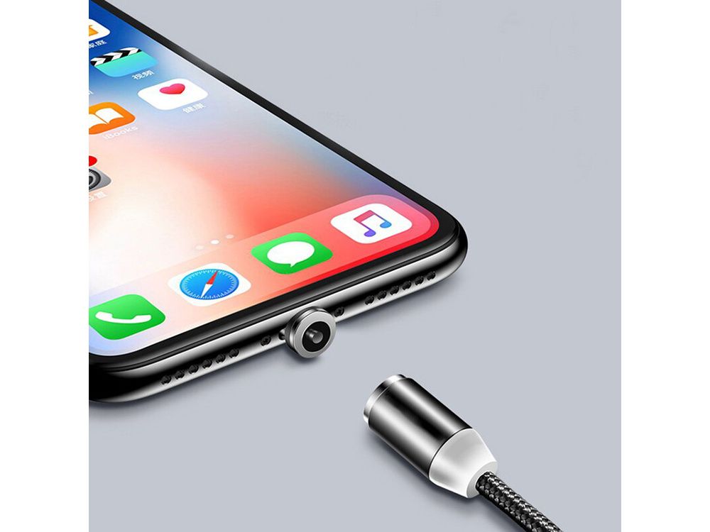 Kabel magnetyczny 3w1 micro typ-c usb do iphone 1m Złoty