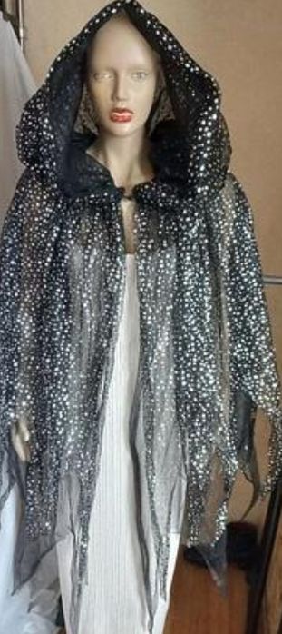 Накидка з капюшоном, карнавальний плащ із зірками