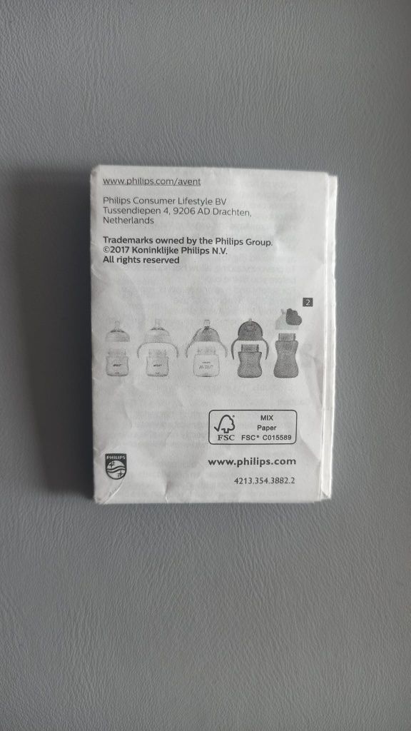 Philips Avent bidon kubek z giętką słomką fioletowy 9m+ 200 ml