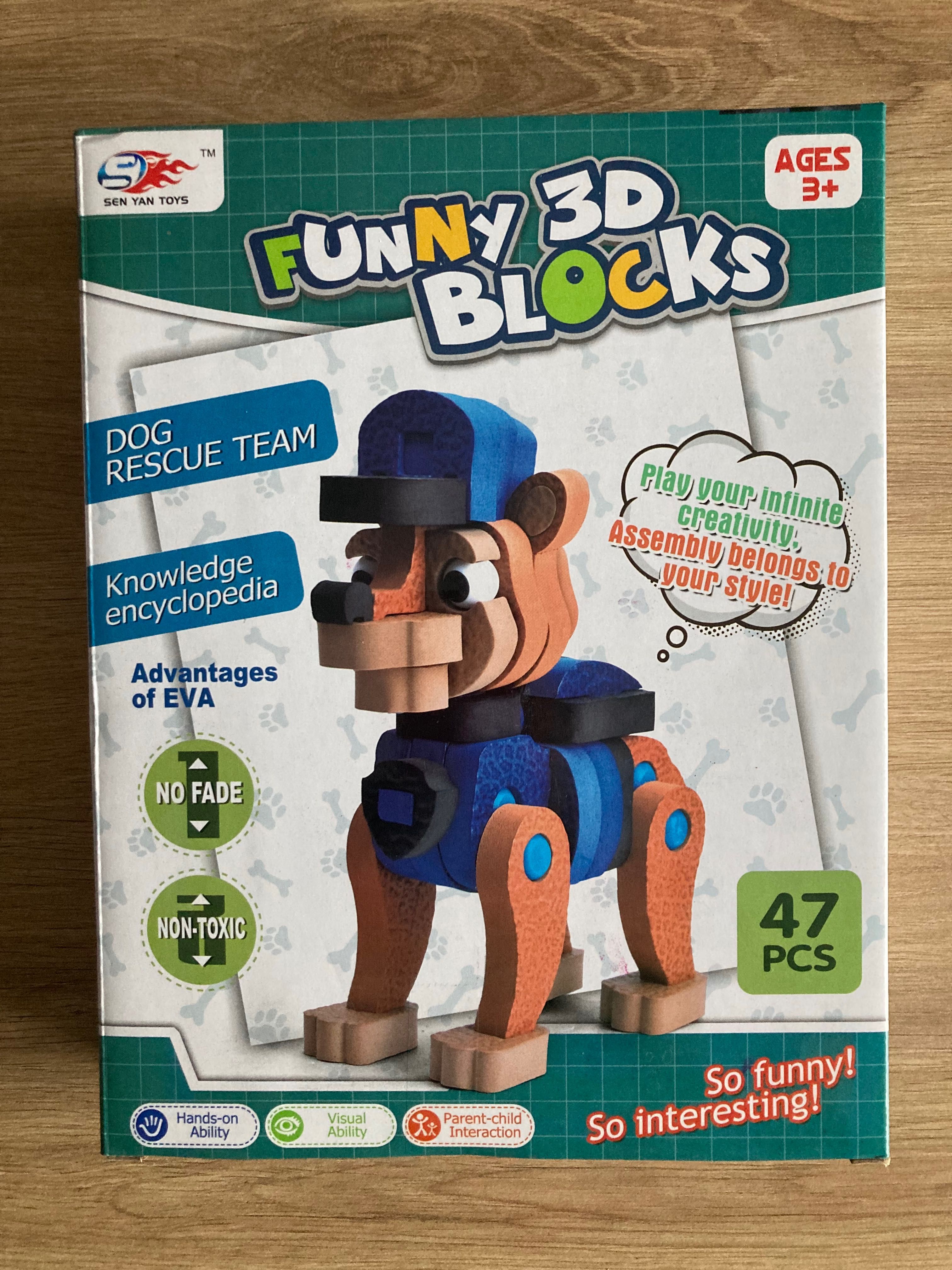 Psi Patrol Puzzle Piankowe Klocki 3D Chase 47EL.