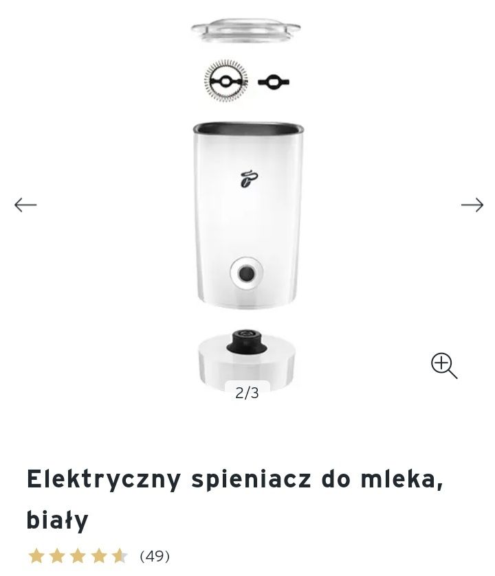 Tchibo Elektryczny spieniacz do mleka, biały