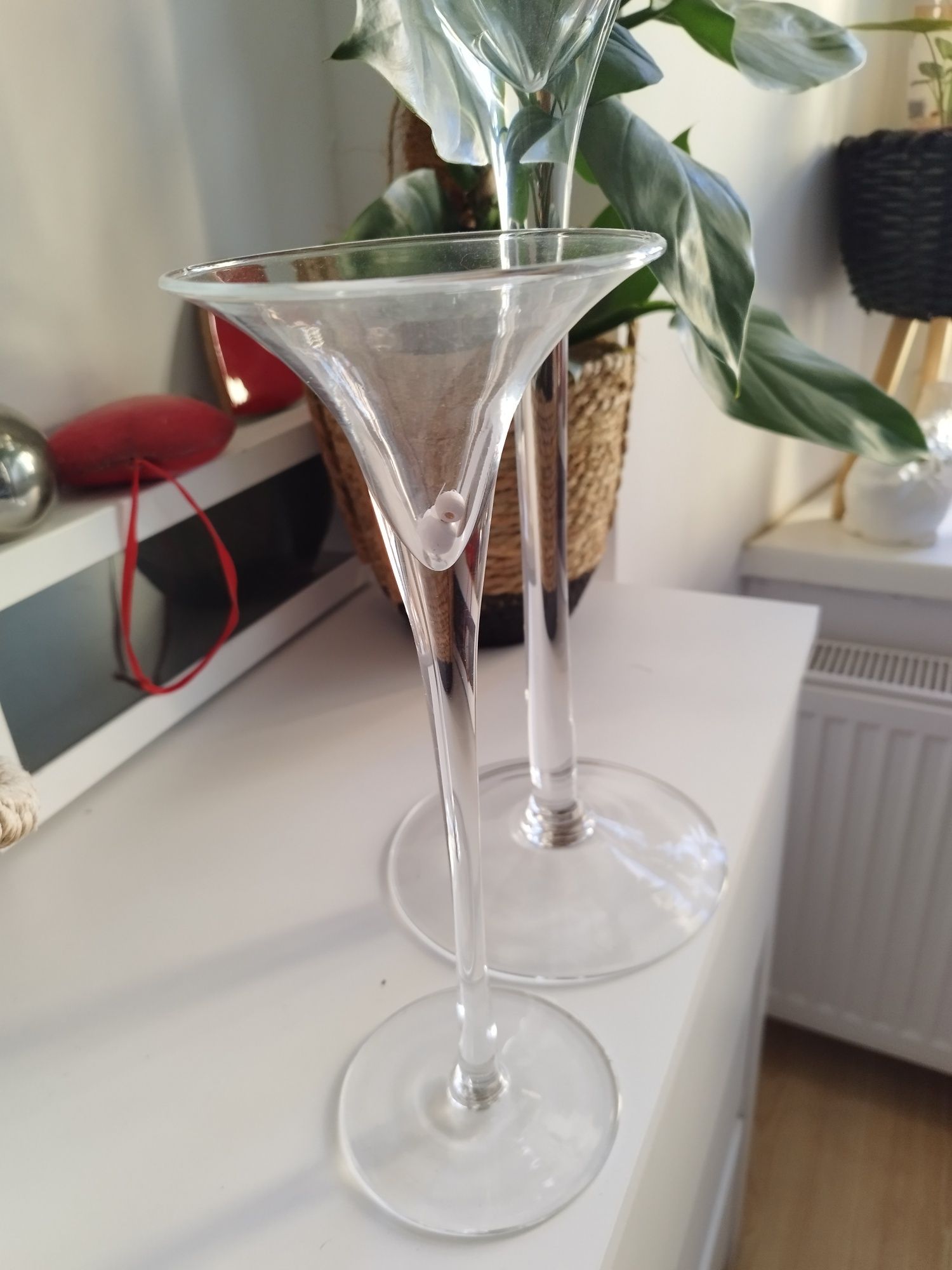 Kielichy martini 50 i 30cm szkło transparentne