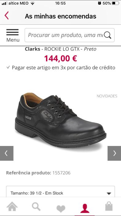 Sapatos Clarks Modelo Rockie Lo GTX