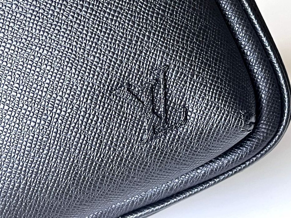 Louis Vuitton avenue сумка слинг слингбэк мужская кожаная черная