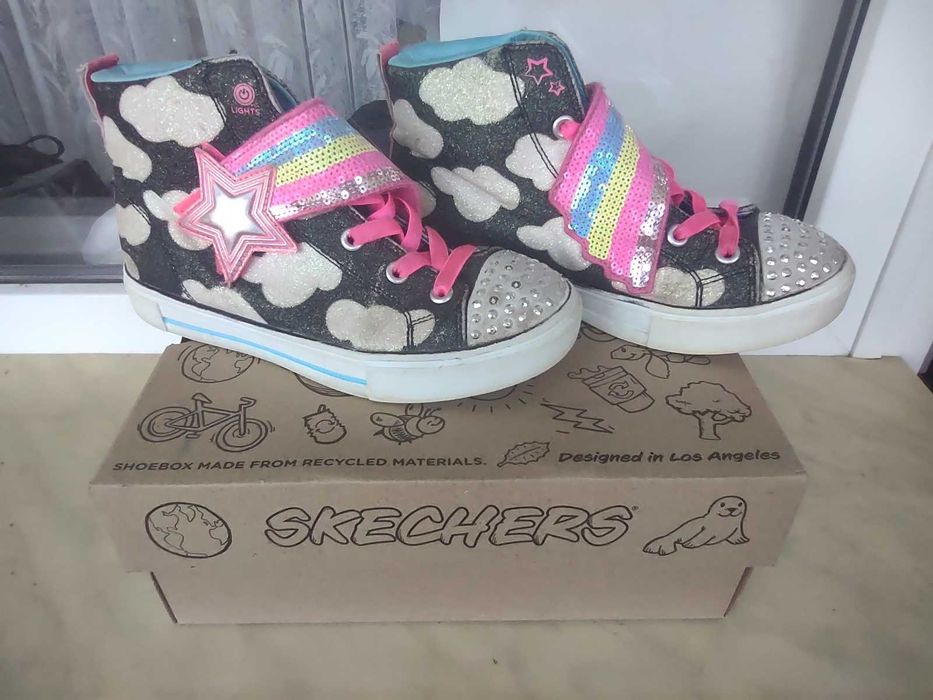 Детские кроссовки Sketchers кеды женские для девочки 20 см